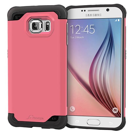 Roocase Samsung Galaxy S6 Exec Tough Hybrid Co - Mold Case - Pink - Mobile Madhouse
