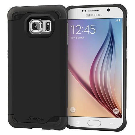 Roocase Samsung Galaxy S6 Tough Hybrid Co - Mold Case Black - Mobile Madhouse