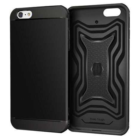 Roocase Iphone 6 And 6S Plus Exec Tough Case Cover - Granite Black - Mobile Madhouse