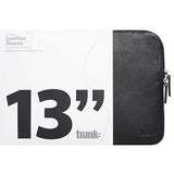 TRUNK Macbook 13 Leather Sleeve - Black - Mobile Madhouse