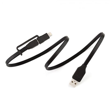 TYLT FLYP - DUO Reversible USB Charge And Sync Cable Lightning Lightning / USB 1 FT Length - Black - Mobile Madhouse