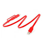 TYLT FLYP - DUO Reversible USB Charge And Sync Cable Lightning Lightning / USB 3.3 FT Length - Red - Mobile Madhouse