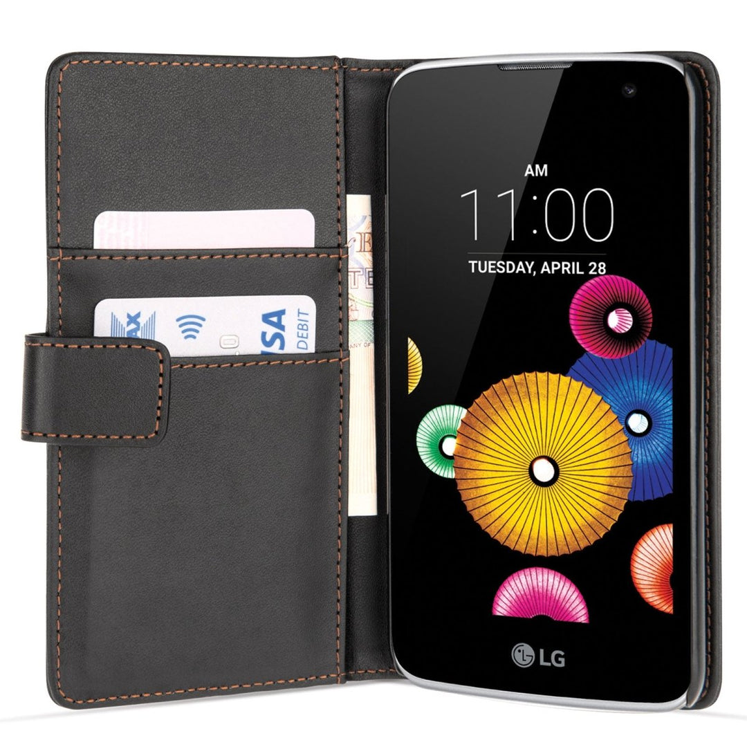 Yousave Accessories LG K4 Leather Effect Wallet Case - Black - Mobile Madhouse
