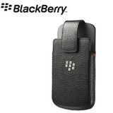 Blackberry Q10 Official Real Leather Swivel Holster Case - Black