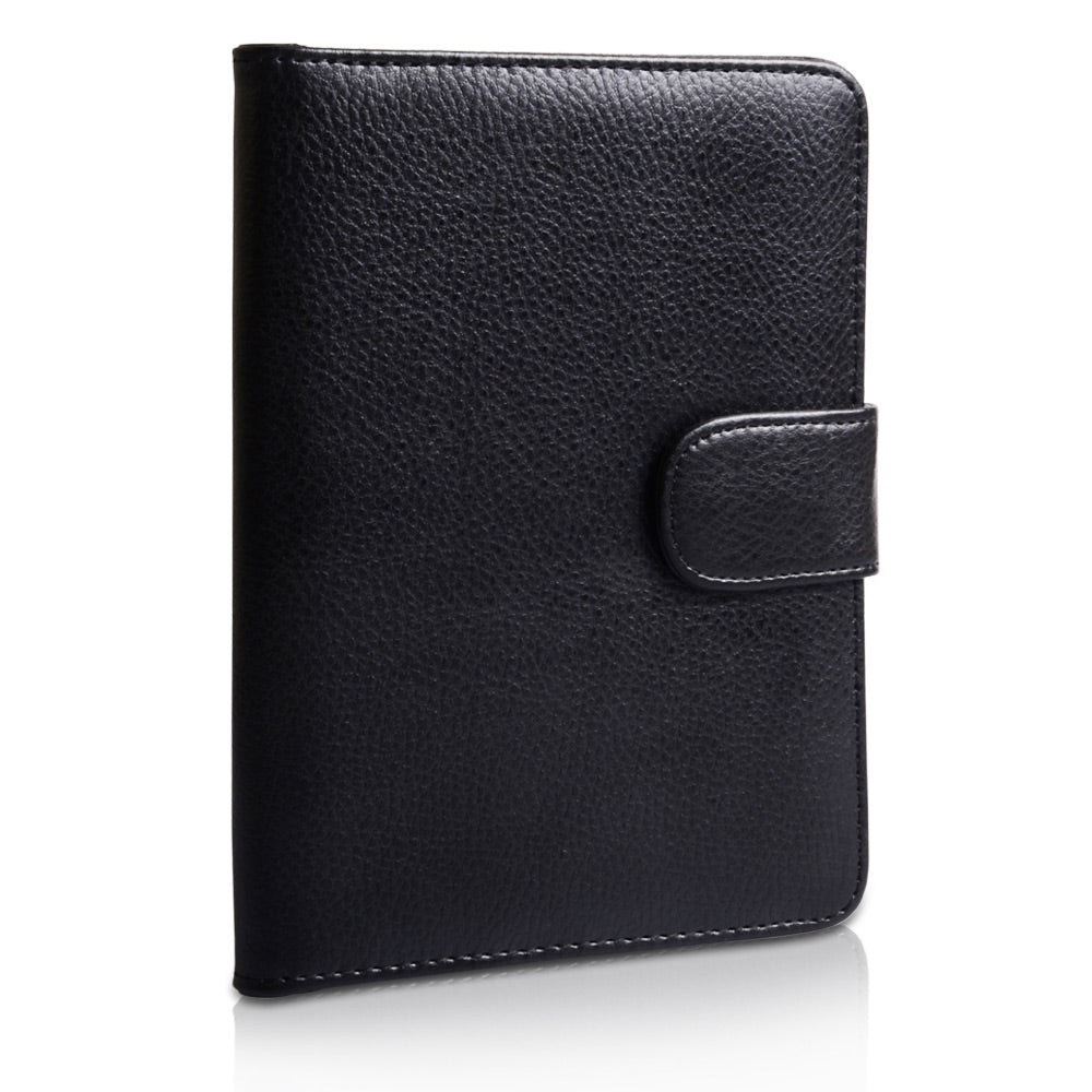 Caseflex Kindle Touch Textured Faux Leather Wallet Case - Black