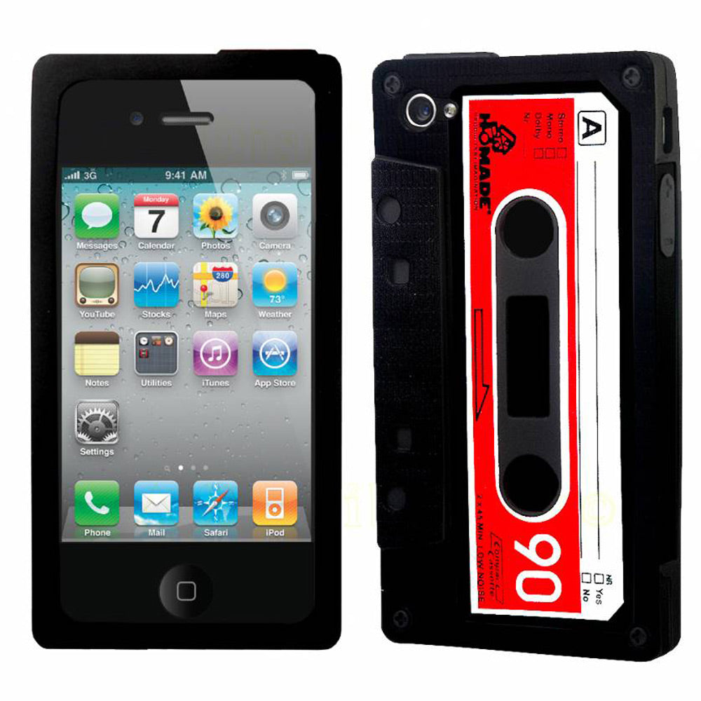 YouSave Accessories iPhone 4 / 4S Cassette Gel Case - Black