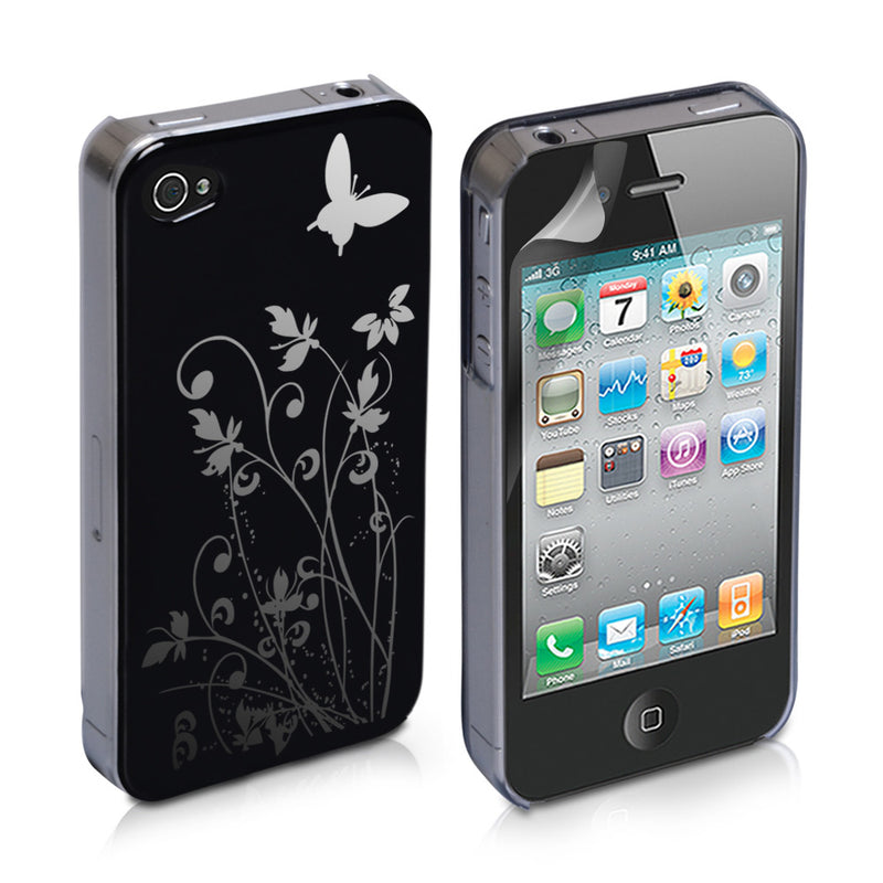 YouSave Accessories iPod Touch 4 Black IMD Hard Back Case 