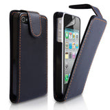 YouSave Accessories iPhone 4 / 4S Leather Effect Flip Case - Black