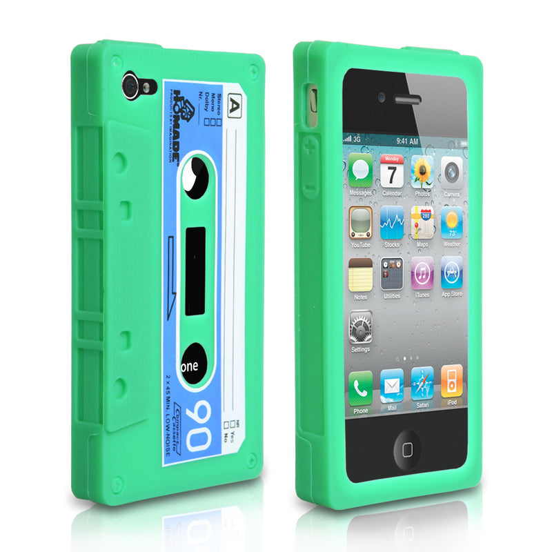 YouSave Accessories iPhone 4 / 4S Cassette Gel Case - Green