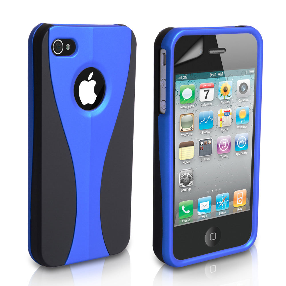 YouSave Accessories iPhone 4 / 4S Dual Hard Case - Blue