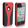 Yousave Accessories Iphone 4 And 4s Dual Hard Case - Red