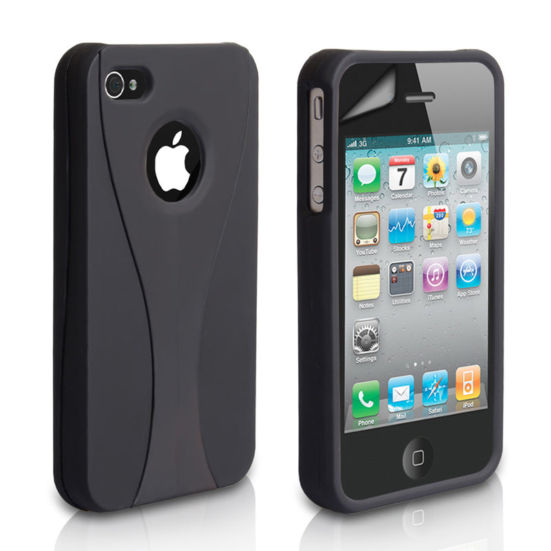 YouSave Accessories iPhone 4 / 4S Dual Hard Case - Black