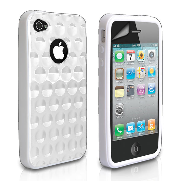 YouSave Accessories iPhone 4 / 4S Bubble Gel Case - White 
