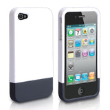 YouSave iPhone 4 / 4S Two Part Slide Hard Case -  White / Black