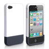 Yousave Accessories Iphone 4 And 4s Two Part Slide Hard Case -  White-Black