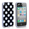 Yousave Accessories Iphone 4 And 4s Polka Dot Gel Case - Black