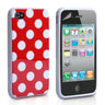 Yousave Accessories Iphone 4 And 4s Polka Dot Gel Case - Red