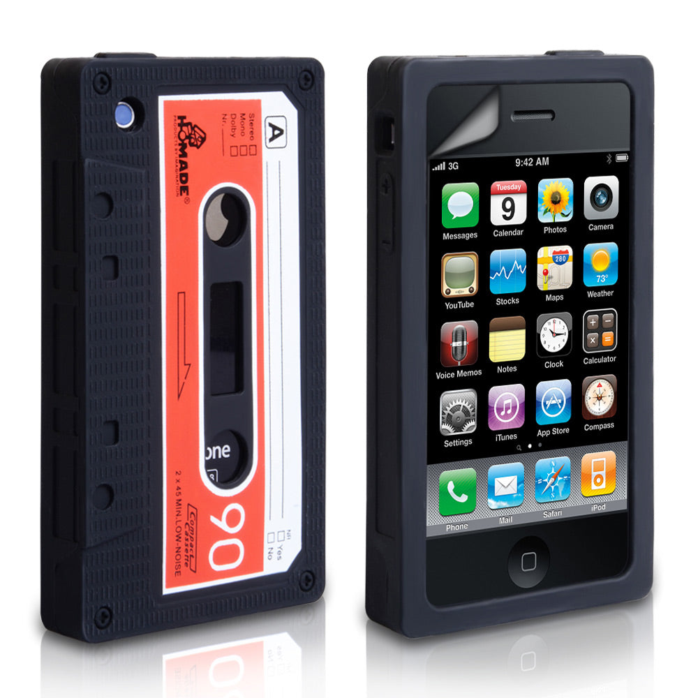 YouSave Accessories iPhone 3G / 3GS Cassette Gel Case - Black