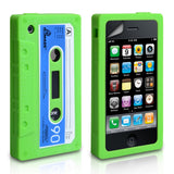 YouSave Accessories iPhone 3G / 3GS Cassette Gel Case - Green-Blue