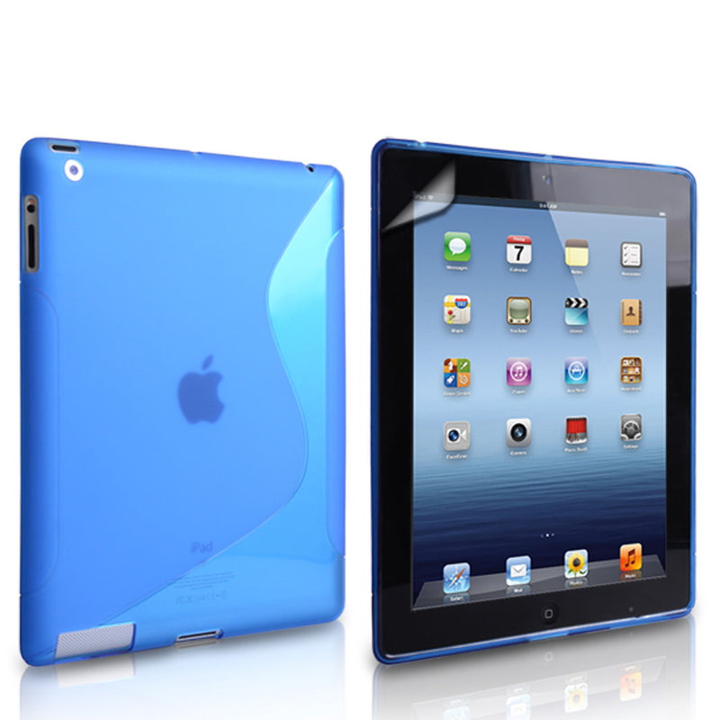 CaseFlex iPad 2 Blue S Line Gel Case