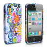 Yousave Accessories Iphone 4 And 4s Floral Rainbow Gel Case - White