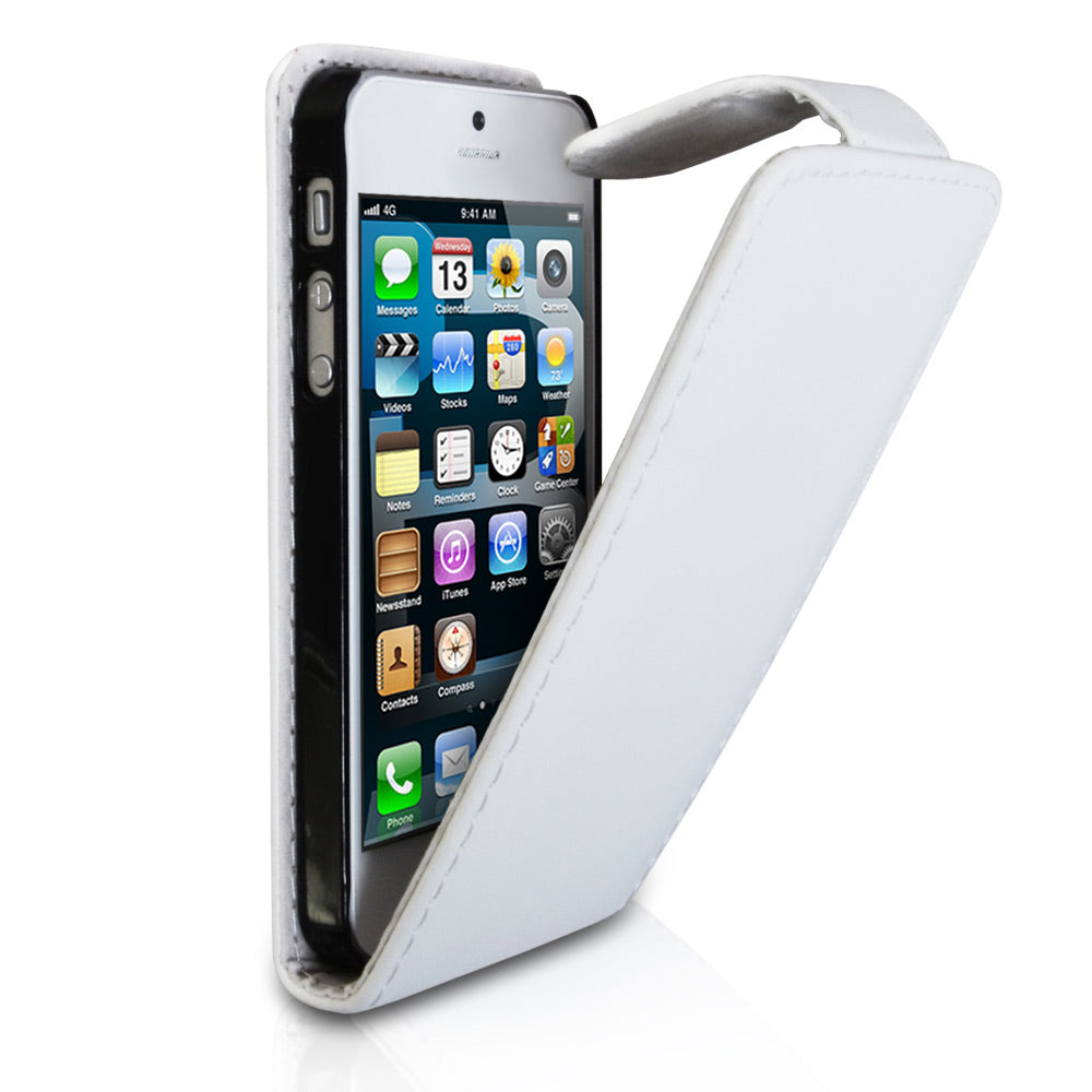 YouSave Accessories iPhone 5 / 5S Leather Effect Flip Case  - White