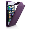 Yousave Accessories Iphone 5 And 5s Purple Leather-Effect Flip Case