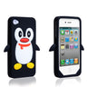 Yousave Accessories Iphone 4 And 4s Silicone Penguin Case - Black