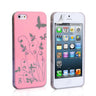 Yousave Accessories Iphone 5 And 5s Butterfly IMD Hard Case - Baby Pink