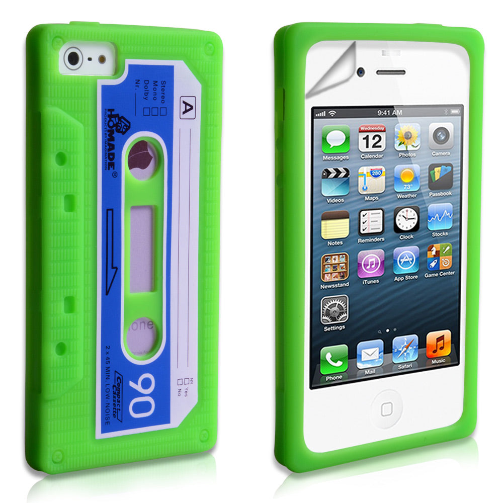 YouSave Accessories iPhone 5 / 5S Retro Cassette Case - Green