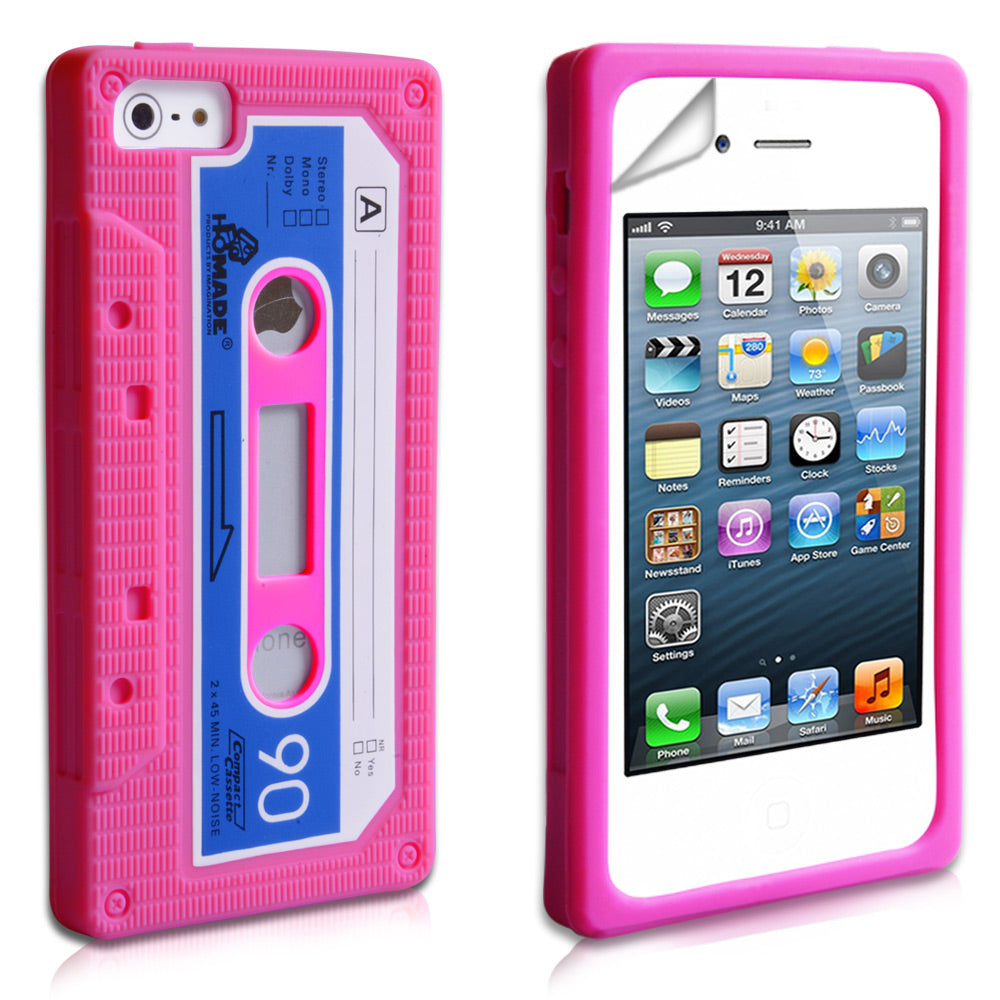 YouSave Accessories iPhone 5 / 5S Retro Cassette Case - Hot Pink