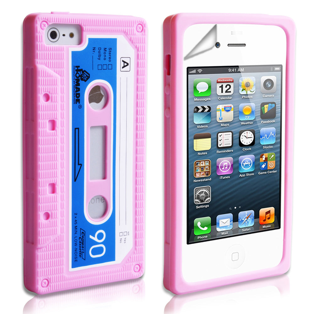 YouSave Accessories iPhone 5 / 5S Retro Cassette Case - Baby Pink