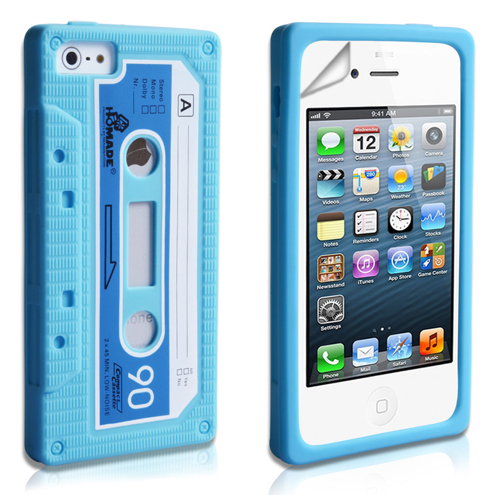 YouSave Accessories iPhone 5 / 5S Retro Cassette Case - Blue
