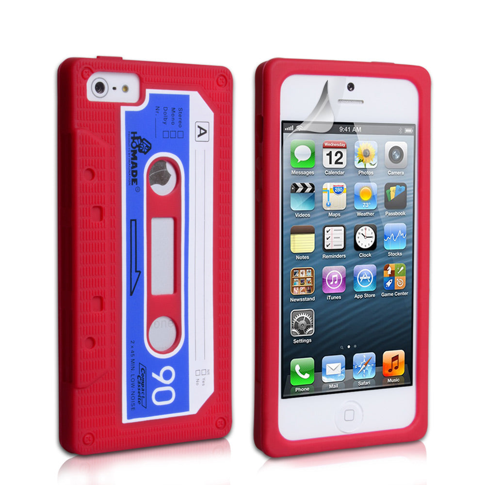 YouSave Accessories iPhone 5 / 5S Retro Cassette Case - Red
