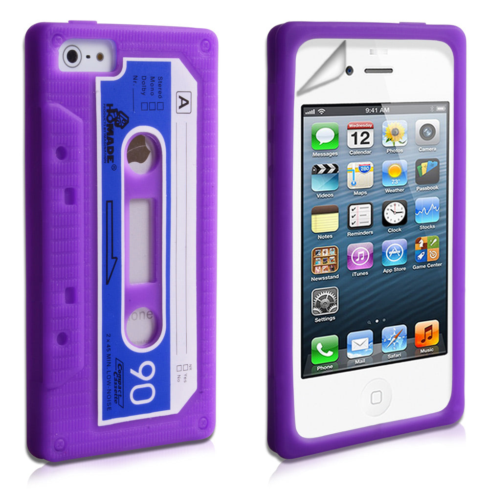 YouSave Accessories iPhone 5 / 5S Retro Cassette Case - Purple