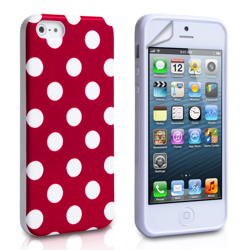 YouSave Accessories iPhone 5 / 5S Polka Dot Case - Red