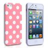 Yousave Accessories Iphone 5 / 5S Polka Dot Case - Baby Pink