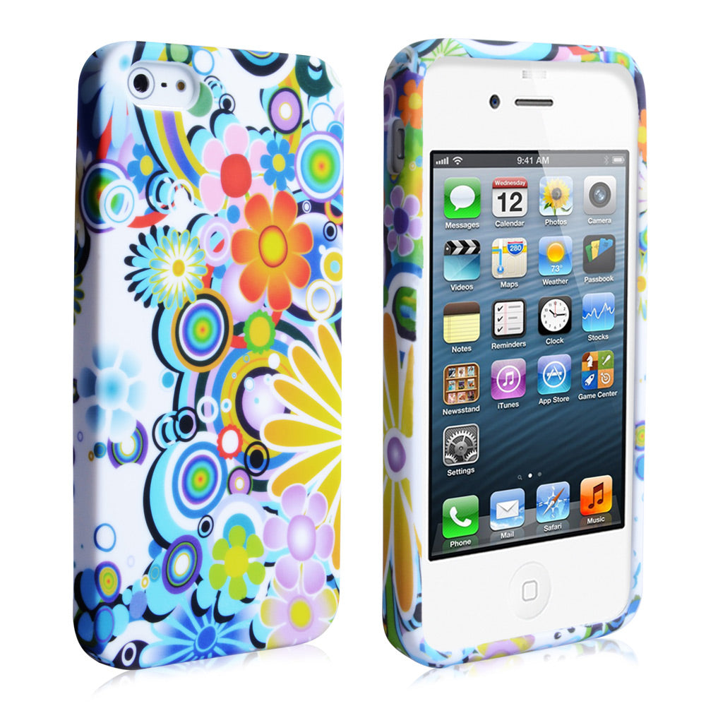 YouSave Accessories iPhone 5 / 5S Rainbow Floral Gel Case