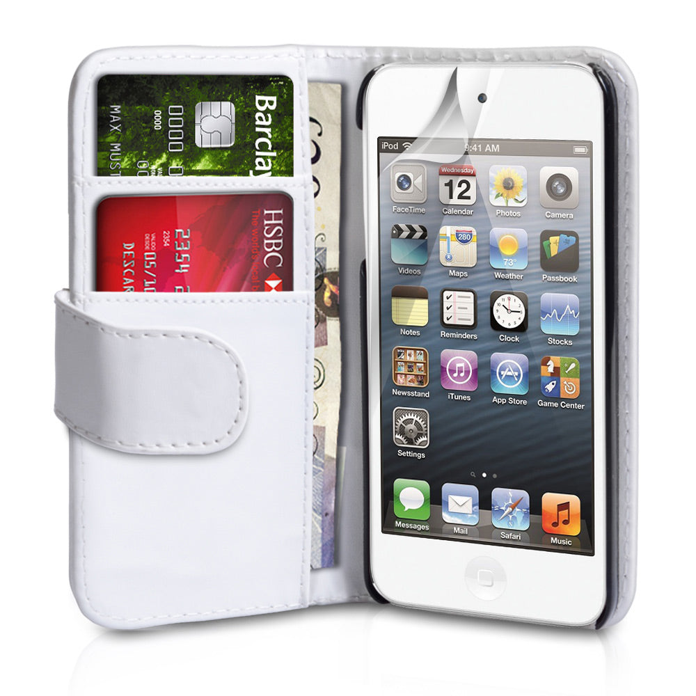 YouSave Accessories iPod Touch 5G White Leather Effect Wallet Case 