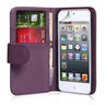 Yousave Accessories Ipod Touch 5G Leather-Effect Wallet Case - Purple