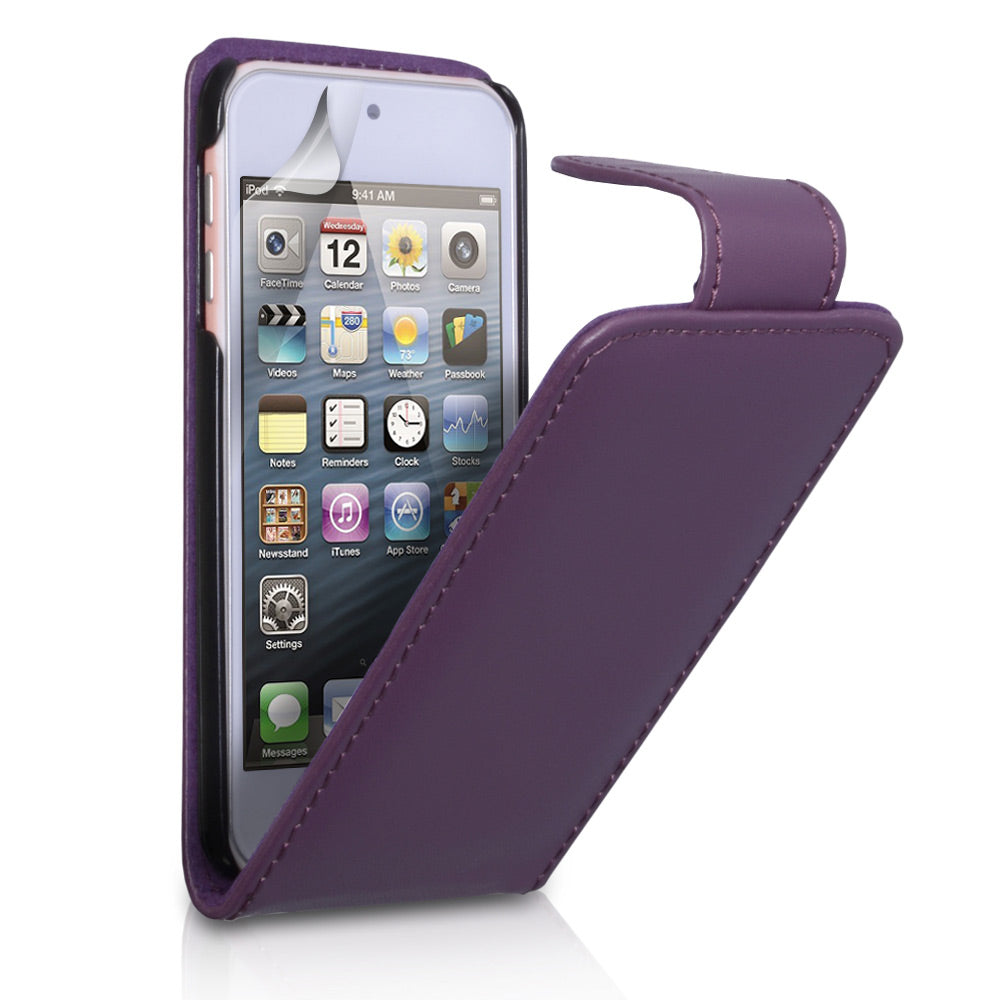 YouSave Accessories iPod Touch 5G Purple Leather Effect Flip Case 