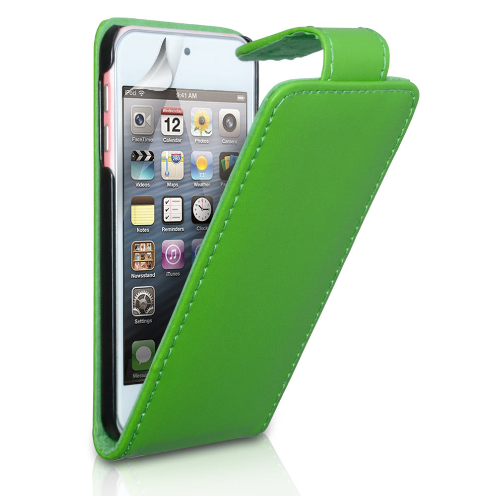 YouSave Accessories iPod Touch 5G Green Leather Effect Flip Case 