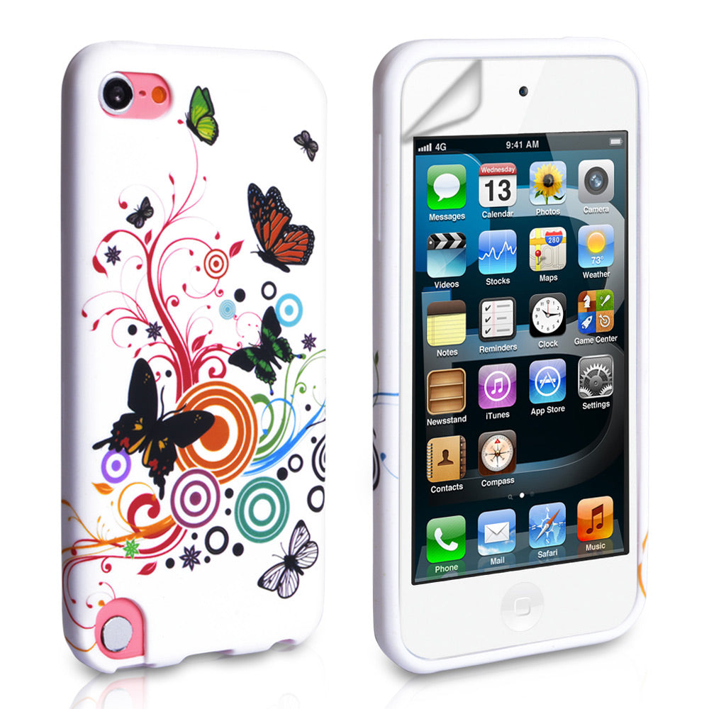 YouSave iPod Touch 5G Multicoloured Floral Butterfly Swirl Gel Case 