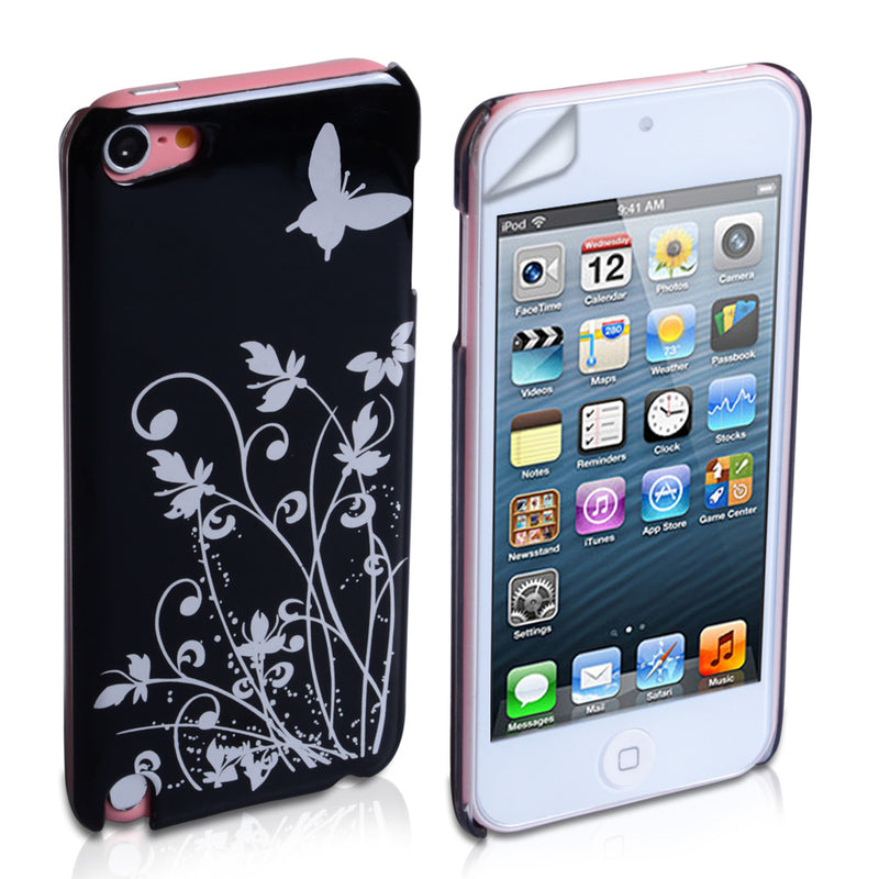 YouSave Accessories iPod Touch 5G Black Butterfly IMD Hard Case 