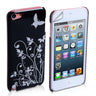 Yousave Accessories Ipod Touch 5G Butterfly IMD Hard Case - Black