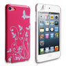 Yousave Accessories Ipod Touch 5G Butterfly IMD Hard Case - Hot Pink