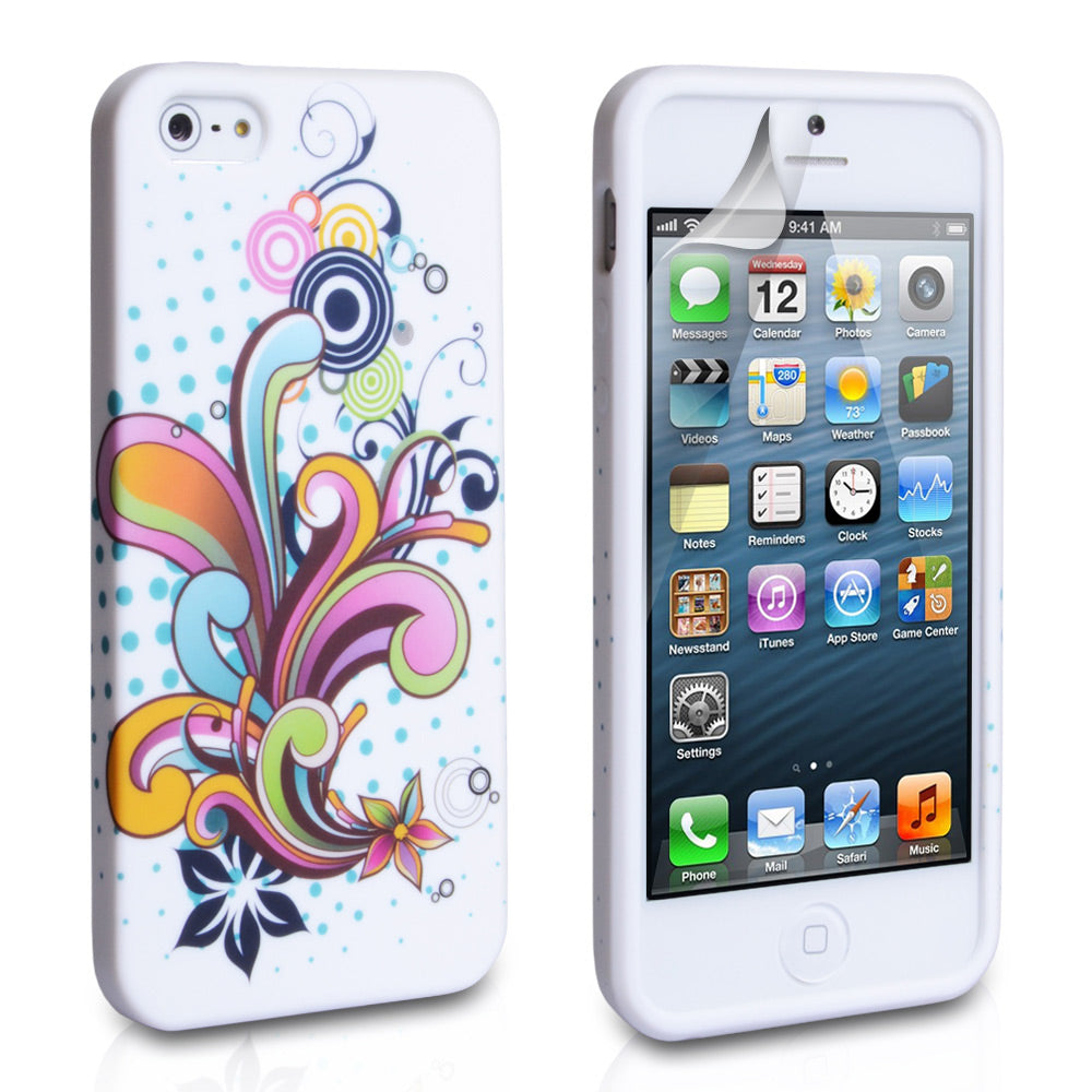 YouSave Accessories iPhone 5 / 5S Floral Swirl Gel Case