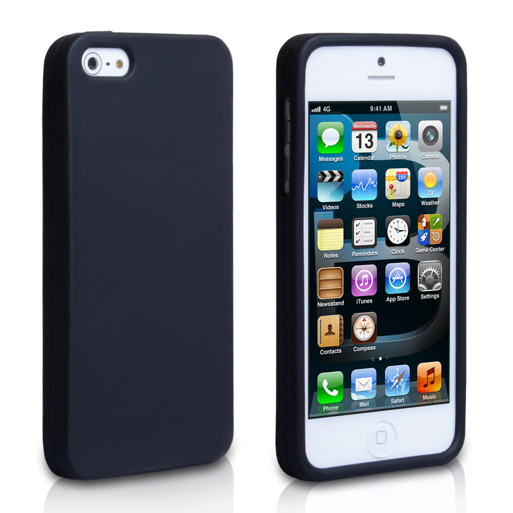 YouSave Accessories iPhone 5 / 5S Plain Black Gel Case