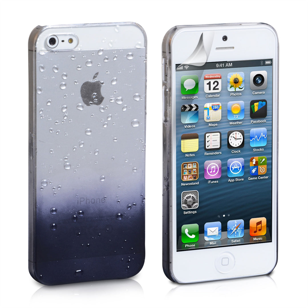 YouSave Accessories iPhone 5 / 5S Raindrop Hard Case - Black