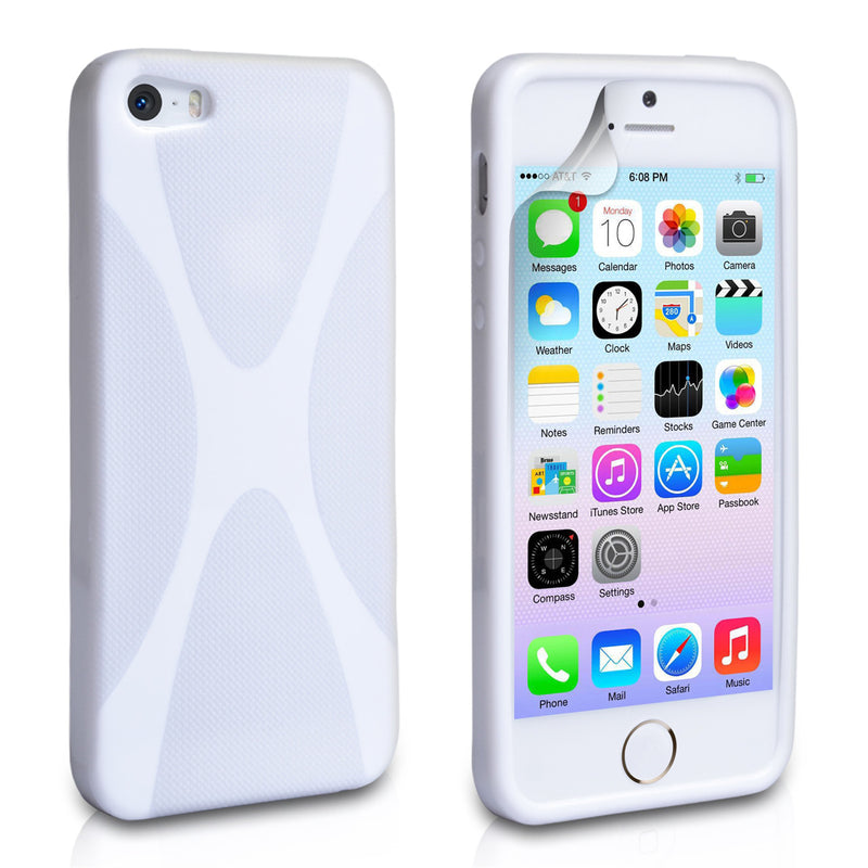 YouSave Accessories iPhone 5 / 5S White X-Line Gel Case